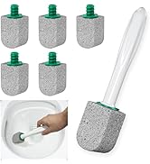 Pumice Stone,Bathroom Cleaner Brush Toilet Wand Refills with 18CM Long Handle for Remove Hard Wat...