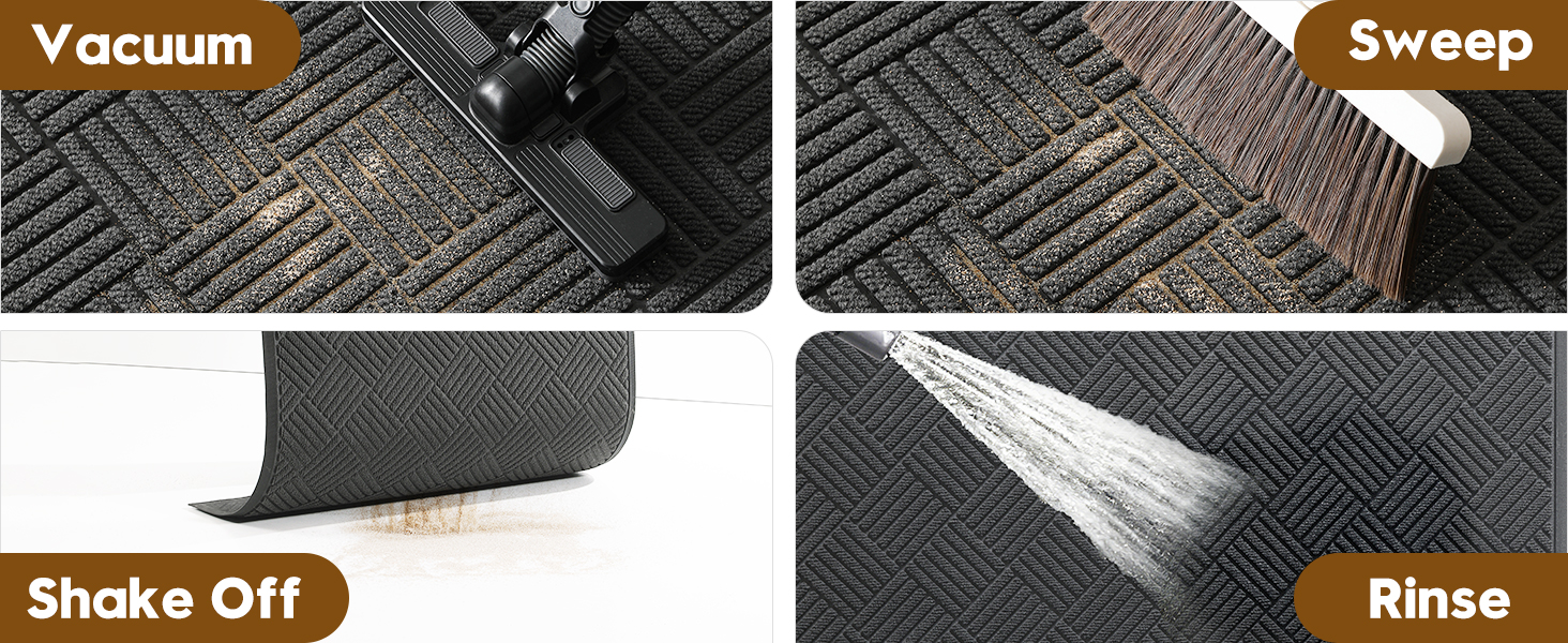 Daily dust can be cleaned by vacuuming, sweeping or shaking easily