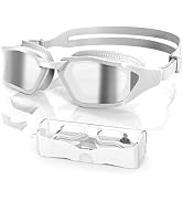 Greatever Sleek Swim Goggles Unisex-Adult, UV400 Protection Swimming Goggles, HD Wide View Goggle...
