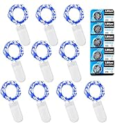 Etinga 10 Pack Fairy Lights Battery Operated String Lights, 10 LED on 3.3ft Silvery Copper Wire,f...