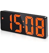 AMIR Digital Alarm Clock, LED Clock for Bedroom, Electronic Desktop Clock with Temperature Displa...