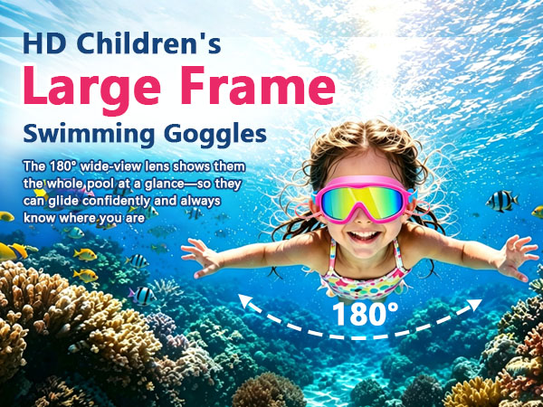 wide view swim goggles wide vision swim mask for kids