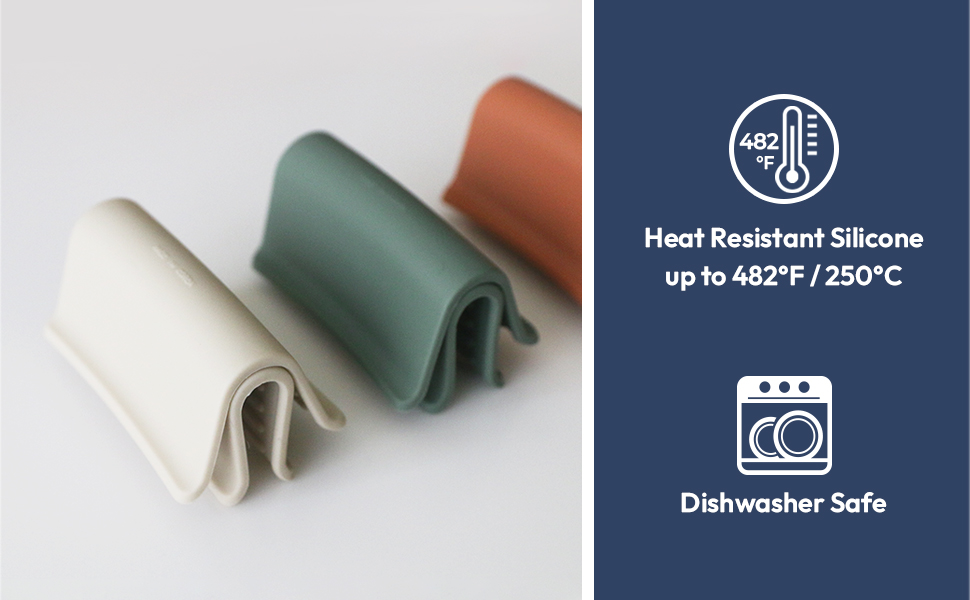 Silicone Pot Holders, Heat Resistant Pot Handle Covers for Kitchen