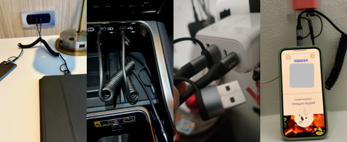 coiled lightning cable