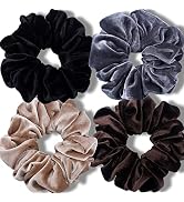 IVARYSS Extra Large Scrunchies for Women's Thick Hair, Premium Velvet Soft Jumbo Scrunchy, XL 6 i...