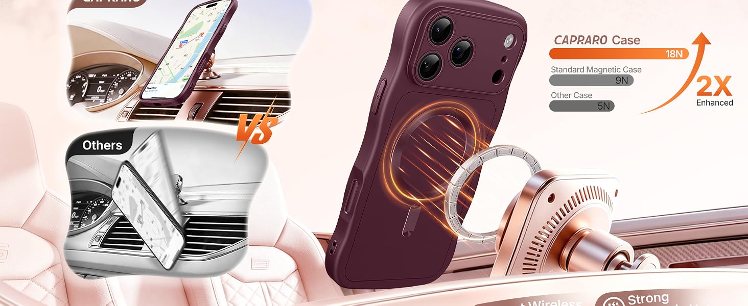 For iPhone 18 Pro 17 Pro Case Compatible with MagSafe Wavy Shockproof Slim Durable Drop Protection