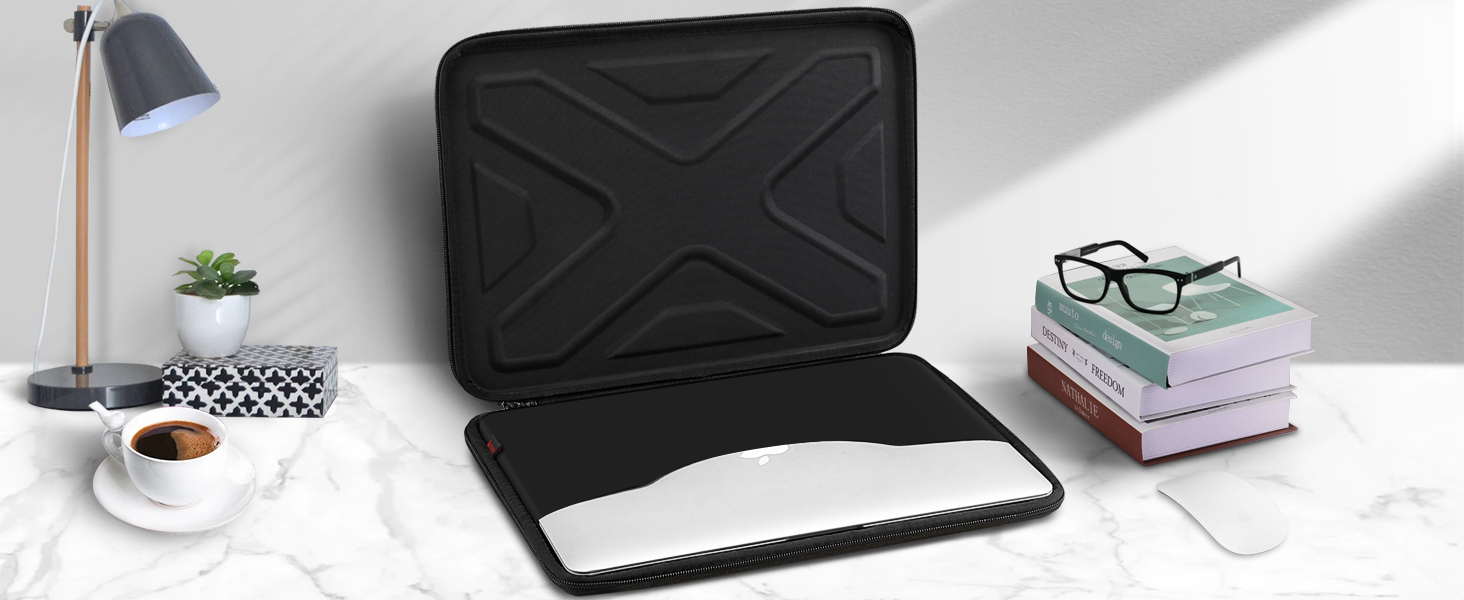 the x laptop case is a black case with a black cover.