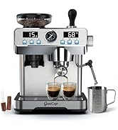 GeniCup Espresso Machine with Grinder 20 Bar Professional Expresso Coffee Machines for Home Custo...