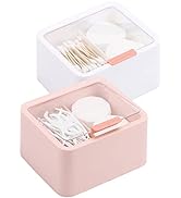 Tecbeauty 2pcs Qtips Holder - Middle Divider Cotton Pads Storage Dispenser Bathroom Organizer wit...