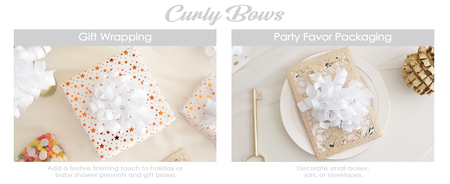 white christmas bows