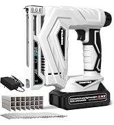 HHDQFTSLG Cordless Nail Gun, 2-in-1 Cordless Brad Nailer Stapler with Battery, Upgraded Electric ...