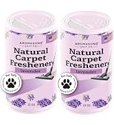 Aromasong Carpet Deodorizer Powder- 2-Pack -100% Natural Lavender Carpet Freshener - Safe For Pet...