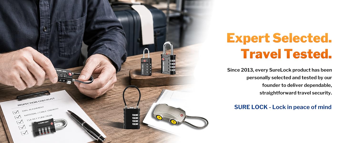 ureLock TSA luggage locks personally selected and travel tested for reliable security