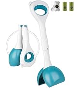 Dog Pooper Scooper - Durable Poop Scooper for Medium Dogs with Ergonomic Handle & Two Dog Poop Ba...