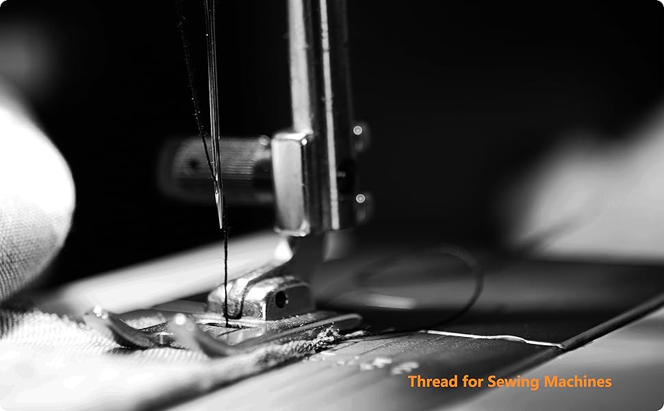 All Purpose Thread Polyester White Black for Hand and Machine Sewing Quilting with Hand Needles