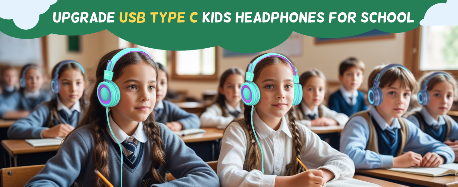 USB Type C Kids Headphones