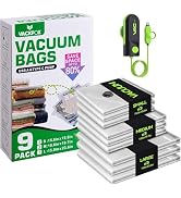 VACKFOX Travel Vacuum Storage Bags with USB and TYPE C Pump, 9 Pack Carry-On Size Compression Pac...