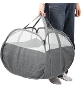 Collapsible Laundry Baskets, 90L Large Foldable Laundry Basket, Tear-proof Pop Up Hampers for Lau...