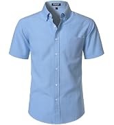 JEMITOP Men's Classic Lightweight Oxford Button Down Shirts Business Casual Slim Fit Short Sleeve...