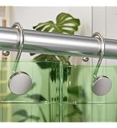 AmazerBath Shower Curtain Hooks Brushed Nickel Shower Curtain Rings, Heavy Duty Modern Decorative...
