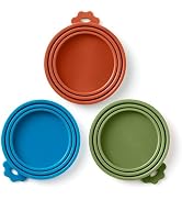 Basic Haus 3 Pack Universal Pet Food Can Covers Lids - One fit 3 Standard Size Cans for Cats and ...