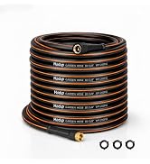 HODUP Heavy Duty Garden Hose 100 FT x 5/8" - Non-Expandable Hybrid Rubber Water Hose, Flexible & ...