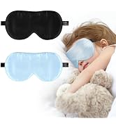 Silk Sleep Eye Mask for Kids, 100% Real Natural Pure Silk Sleeping Masks, Blindfold Sleep Eye Cov...
