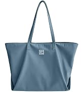 ALUWU Nylon Tote Bag for Women Waterproof Shoulder Handbag with Zipper