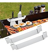 AUAUY 2 Pack Stainless Steel Griddle Spatula Stand, Grill Barbecue Tool Rack Hold Rack Griddle Ac...