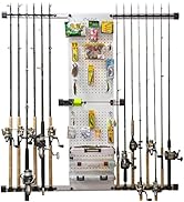 Rush Creek Creations No Limit Fishing Rod and Tackle Storage Garage Modular Wall Unit