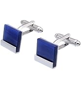 Cufflinks Semi Gemtone Cufflinks Men's Gem Stone Mounted Cufflinks with Gift Box Salutto Brand