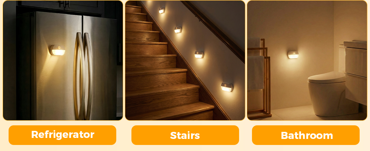 rechargeable stair lights willed motion sensor night light staircase decor