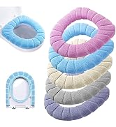 Legigo 5 Pack Thicker Bathroom Toilet Seat Cover Pads- Soft Warmer Toilet Seat Cushion Cover Stre...