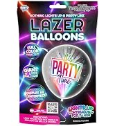 BEST PARTY EVER! Lazer Balloons 18” Party Time Light Up Balloon, Giant Birthday Party Balloon Tab...
