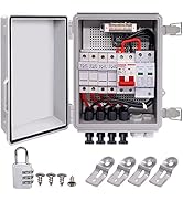 Taiss 4 String PV Combiner Box Solar Combiner Box with 63A Circuit Breaker and 15A Rated Current ...