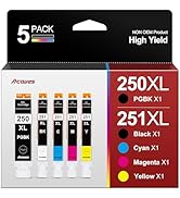 Acaves MX922 Ink Cartridges PGI-250XL CLI-251XL Replacement for Canon 250 and 251 Compatible with...
