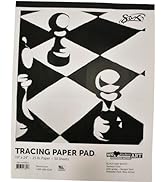 Sax Tracing Paper Pad, 25 lbs, 19 x 24 Inches, White,50 Sheets - 418612