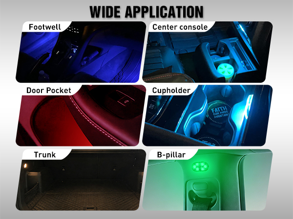 Nilight Wireless Magnetic RGB LED Interior Lights wide application