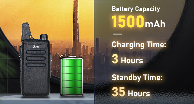 1500mAh USB-C rechargeable walkie talkies