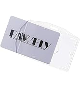 Pawfly 1 Card Badge Holder 5 Pack Transparent Plastic ID Single Credit Card Protector with Thumb ...