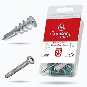 Drywall Anchors Pack of 10, Pack of 25, Pack of 60, Pack of 120