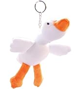 JJLFresheners White Plush Duck Car Keychain, Cotton Filling Stuffed Animal Fluffy Duck Plushie Ca...