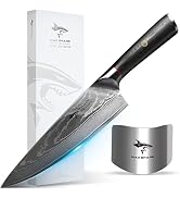 MAD SHARK Ultra Sharp Chef Knife, 8 Inch Professional Kitchen Knife, Made of Super Damascus Stain...