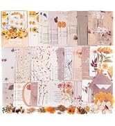 RISYPISY 100Pcs Floral Scrapbook Supplies Kit for Junk Journal | Scrapbooking Paper & PET Sticker...
