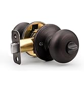 Probrico Round Privacy Door Knob, Bathroom/Bedroom Door Knobs, Oil Rubbed Bronze Interior Door Kn...