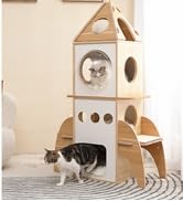MUTTROS Modern Cat Tree Rocket Shape,54