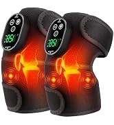 AFDEAL Cordless Knee Heating Pad - 6 Heating Levels, 3 Vibration Modes, Adjustable Timer, 3-in-1 ...