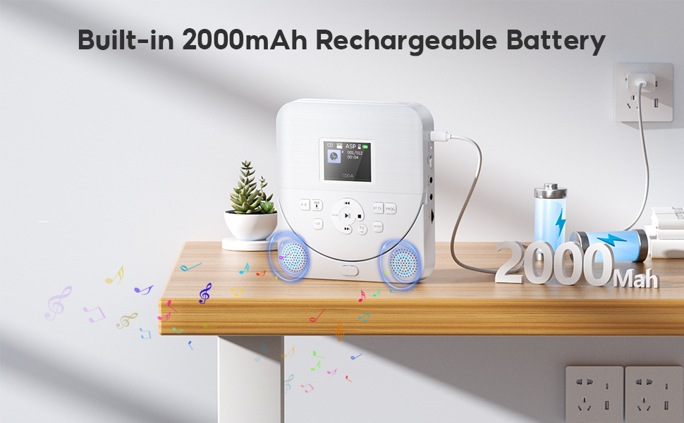 rechargeable cd player portable