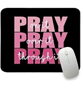 Black Pink Christian Mouse Pad Bible Verses Small Mouse Pads for Desk, Religious Computer Mousepa...