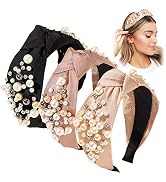 Ivyu Headbands for Women Head Bands - Knotted Pearl Headband Diademas Para Mujer De Moda Hair Acc...